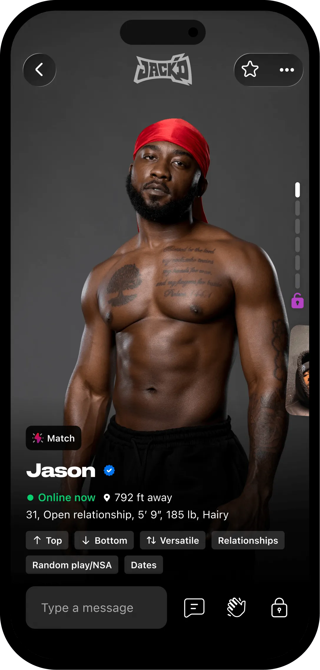 A detailed JACK'D profile